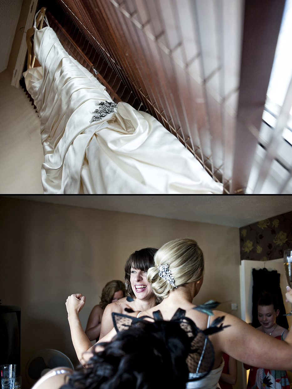 bride getting ready for Hampshire wedding