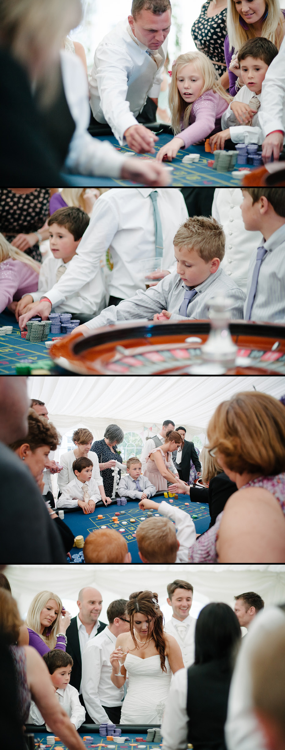 Roulette table at wedding