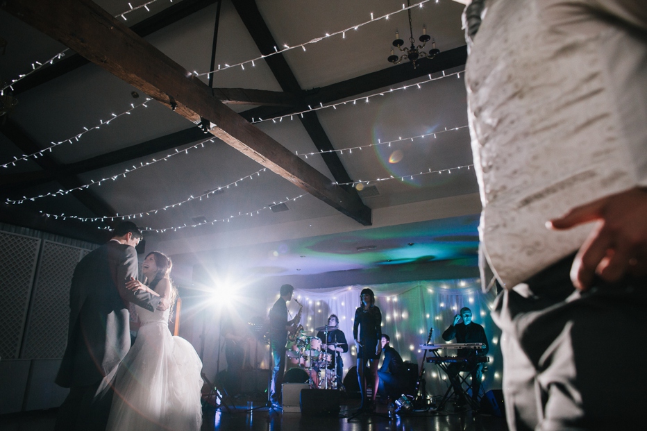 bride and groom on dance floor ant east holton golf clug